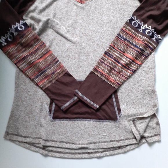 NWT Panhandle Long Sleeve Hoodie with Kangaroo Pocket Light Brown Size M - Picture 7 of 12